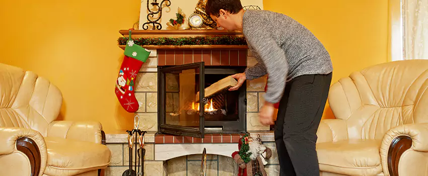 Rusted Metal Fireplace Restoration in Ashland, California