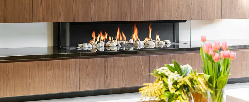 Double-height Fireplace Design Refurbishment in Ashland, California